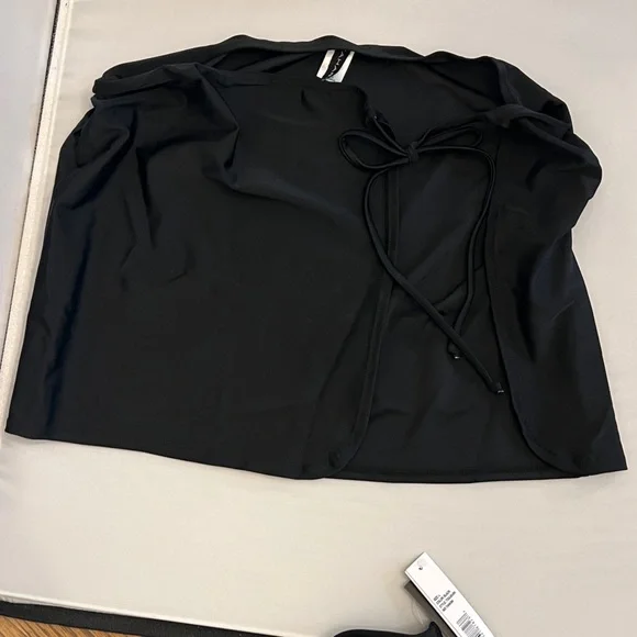 Tahari 3 Piece Black Bikini with Matching Sarong. size L. NWT. - Picture 10 of 13